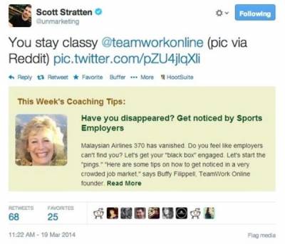 This is a great example of the using Newsjacking WRONG!